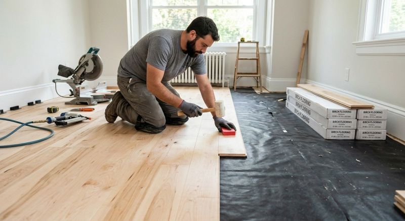 Birch Floor Installation in Palm Beach Gardens, FL