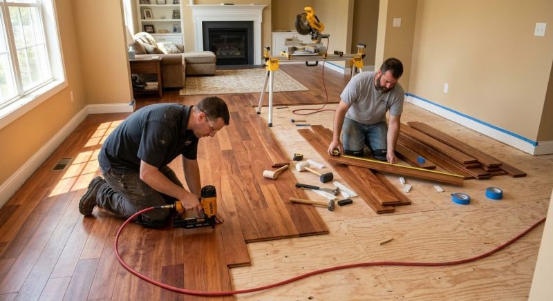 Cherry Floor Installation in Palm Beach, FL