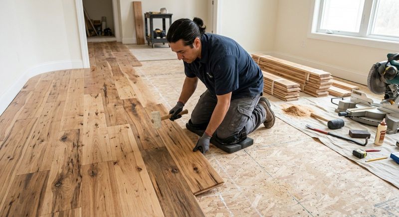 Hickory Floor Installation in Palm Beach Gardens, FL