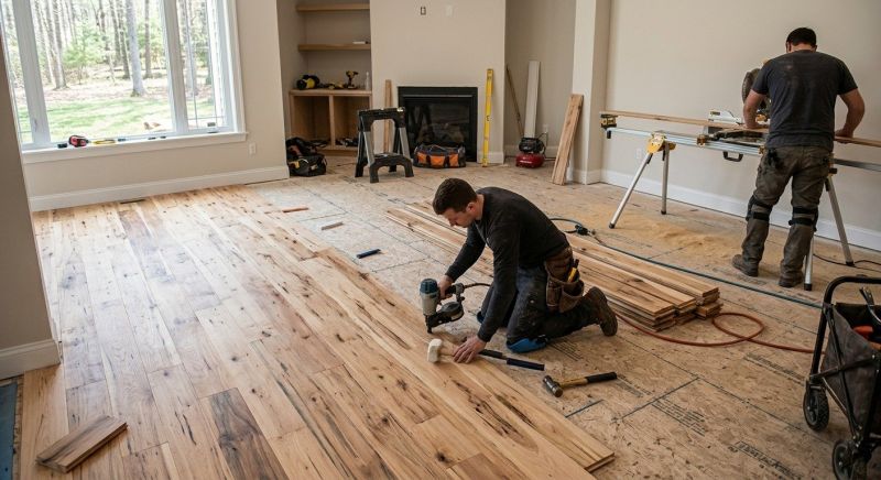 Hickory Floor Installation in Palm Beach Gardens, FL