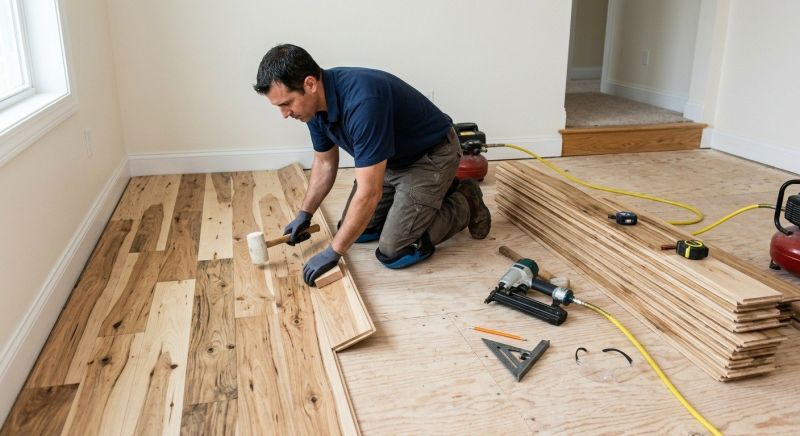 Hickory Floor Installation in Palm Beach Gardens, FL