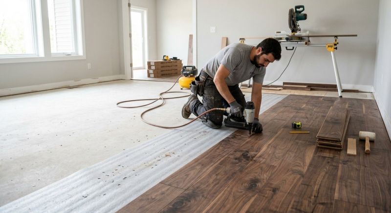 Walnut Flooring Installation in Palm Beach Gardens, FL