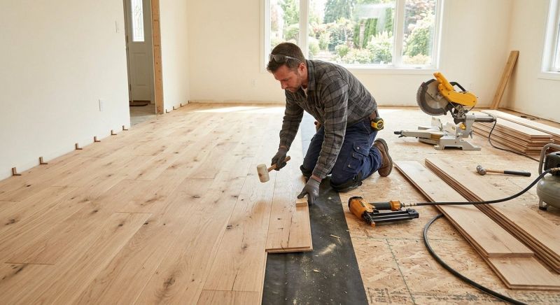 White Oak Floor Installation in Palm Beach Gardens, FL